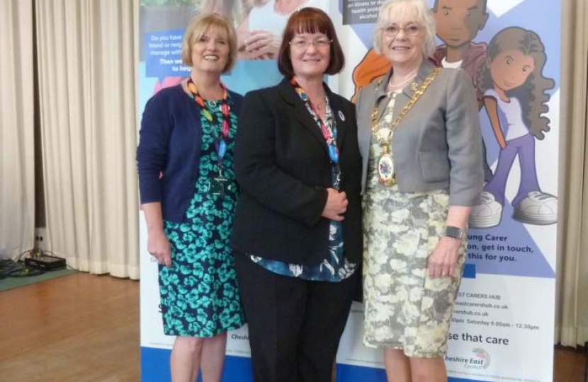 Carer's Hub Launch: Cllr Jos Saunders, Cllr Janet Clowes, Cllr Lesley Smetham