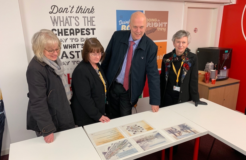 SoS Chris Grayling visits Crewe station March 2019