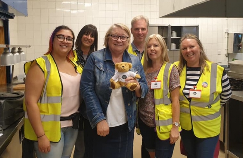 Volunteers with Chef, Rosemary Shrager