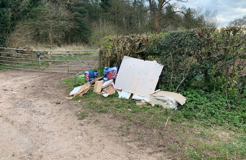 Fly tipping in Haslington