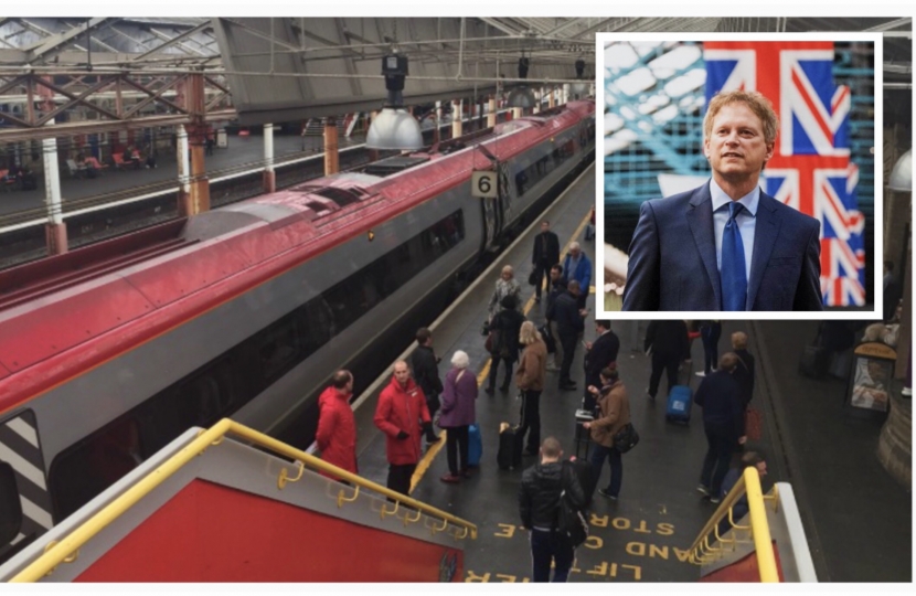 Crewe Station and Grant Shapps MP